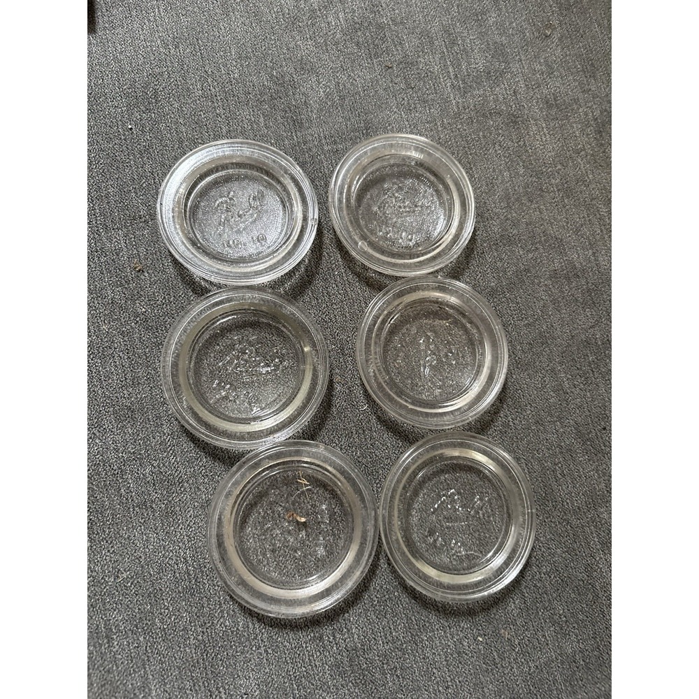 6 BALL No. 10 Standard Clear Glass‎ Canning Lid for Mason Jars Lot10